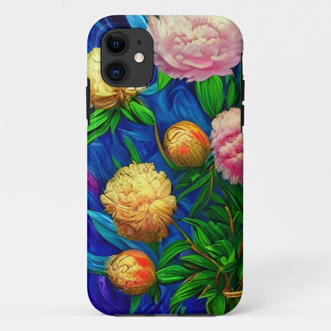 Funda De Case-Mate Para iPhone Elegant Beautiful Peony Collection (Reverso)