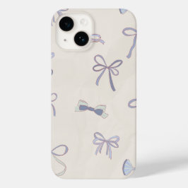 Funda Para iPhone 14 De Case-Mate Elegant Blue Bow Pattern