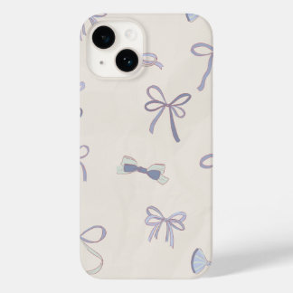 Funda Para iPhone 14 De Case-Mate Elegant Blue Bow Pattern