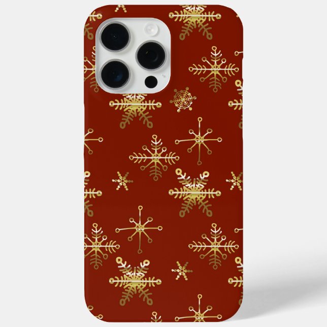 Funda De Case-Mate Para iPhone Elegant Christmas Star Red  (Reverso )
