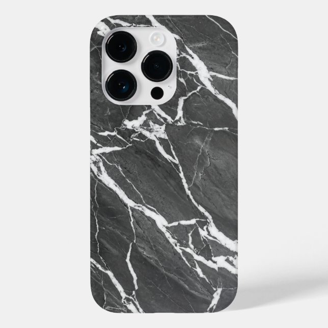 Funda De Case-Mate Para iPhone Elegant Dark Grey Marble Texture iPhone Case (Reverso )