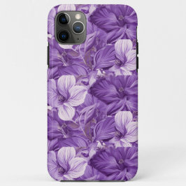 Funda Para iPhone 11 Pro Max Elegant floral pattern in purple tones