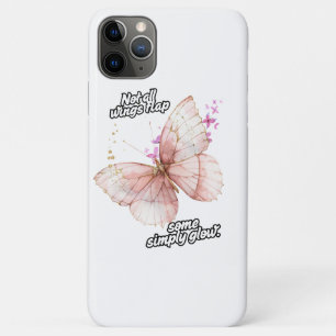 Funda Para iPhone 11 Pro Max Elegant Pink Butterfly Glow Art