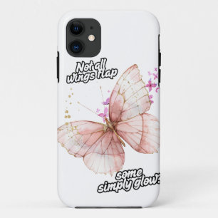 Funda Para iPhone 11 Elegant Pink Butterfly Glow Art