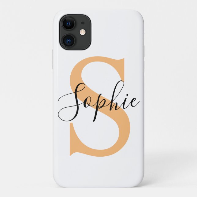 Funda De Case-Mate Para iPhone Elegant Script Custom Name Personalized Gift (Reverso)