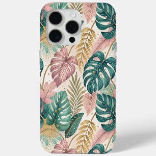 Funda Para iPhone 15 Pro Max Elegant Tropical Monsteras Boho