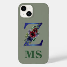 elegant watercolor of a Red & blue floral bouquet