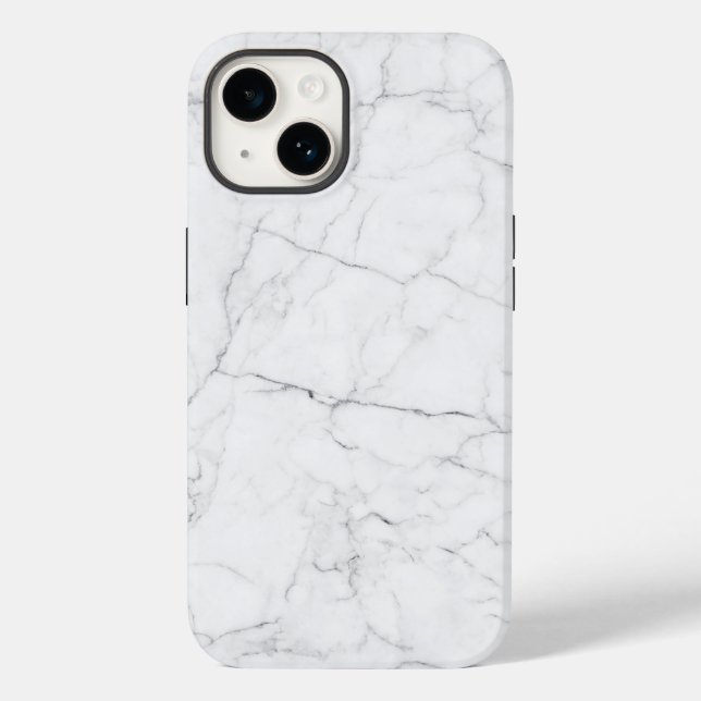 Funda De Case-Mate Para iPhone Elegant White Marble  (Reverso )