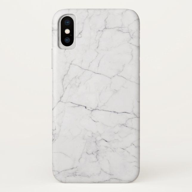 Funda De Case-Mate Para iPhone Elegant White Marble  (Reverso)