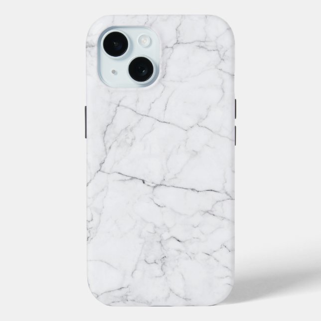 Funda De Case-Mate Para iPhone Elegant White Marble  (Reverso )