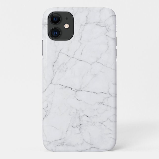 Funda De Case-Mate Para iPhone Elegant White Marble  (Reverso)