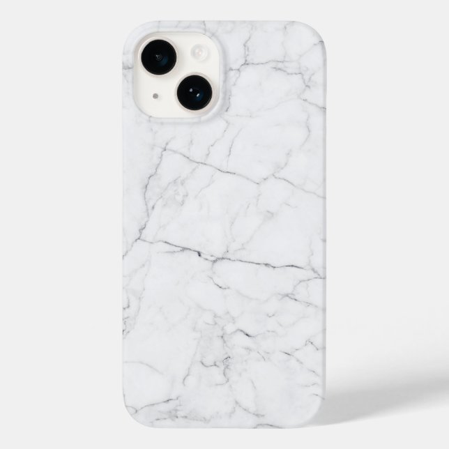 Funda De Case-Mate Para iPhone Elegant White Marble  (Reverso )