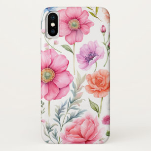 Funda Para iPhone X Elegante acuarela Colorido Flora Patrón Flora