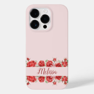 Funda Para iPhone 14 Pro De Case-Mate Elegante acuarela de rosa minimalista personalizar
