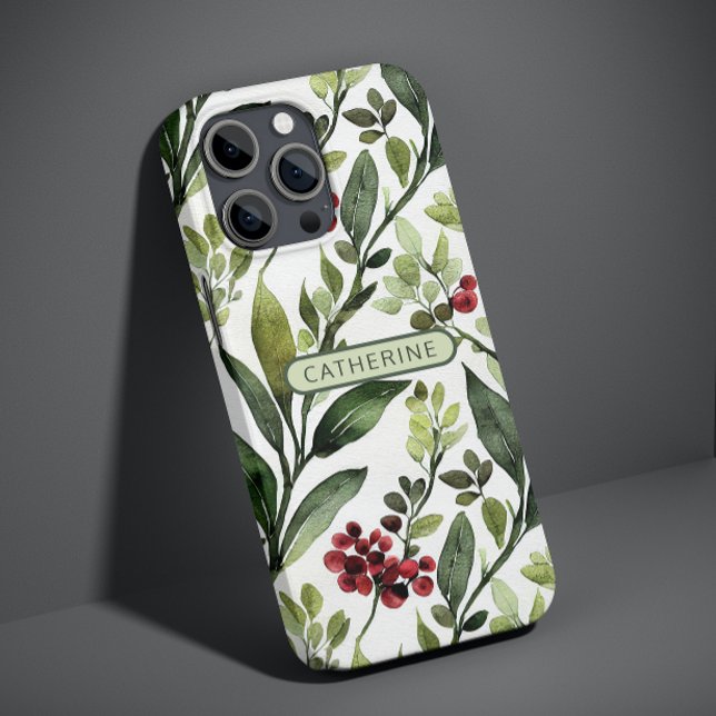 Funda De Case-Mate Para iPhone Elegante acuarela Floral nombre botánico (Subido por el creador)