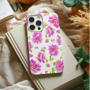 Funda Para iPhone 14 Plus De Case-Mate Elegante acuarela Peonies Floral rosa