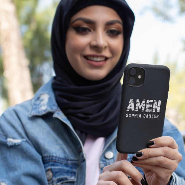 Funda De Case-Mate Para iPhone Elegante Amén Cristiano Religioso Gracioso Acogedo (Subido por el creador)