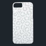 Funda Para iPhone 8/7 Elegante animal de leopardo gris blanco<br><div class="desc">Este elegante diseño de moda es perfecto para la moderna y elegante moda. Tiene un patrón de impresión animal de leopardo blanco y gris dibujado a mano. Es moderno, simple y lindo. ***NOTA DE DISEÑO IMPORTANTE: Para cualquier solicitud de diseño personalizado, como solicitudes de productos coincidentes, cambios de color, cambios...</div>
