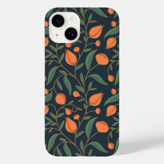 Funda Para iPhone 14 De Case-Mate Elegante Art Nouveau Naranja Mano floral dibujada