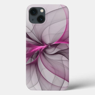 Funda Para iPhone 13 Elegante arte abstracto moderno fractal rosa caóti