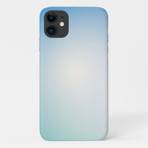 Funda Para iPhone 11 Elegante azul suave y ombre blanco