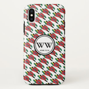 Funda Para iPhone XS Elegante Bandera DOMINICA Monograma Abundante Vida
