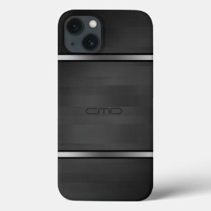 title_seo2 Elegante Black Faux Wood Stripes Silver Accent