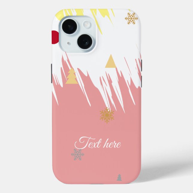 Funda De Case-Mate Para iPhone Elegante Blanco y Rosa Femenino (Reverso )