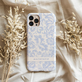 Funda Para iPhone 15 Pro Max Elegante Blue Floral Botanical