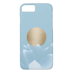 title_seo2 Elegante Blue Lotus Flower y Gold Sun Light Blue