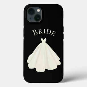 Funda Para iPhone 13 Elegante Boda de tipografía con traje de novia bl