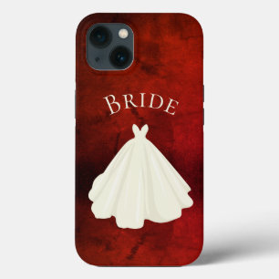Funda Para iPhone 13 Elegante Boda de tipografía de traje de novia bla