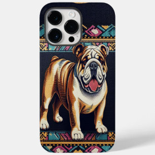 Funda Para iPhone 14 Pro Max De Case-Mate Elegante Bulldog realista con un marco colorido
