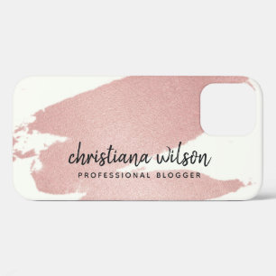FUNDA PARA iPhone 12 PRO ELEGANTE CALIGRAFÍA DE GOLD PINK BRUSH STROKE