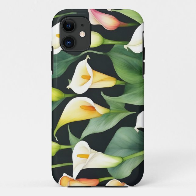 Funda De Case-Mate Para iPhone Elegante Calla Lily Botanical (Reverso)