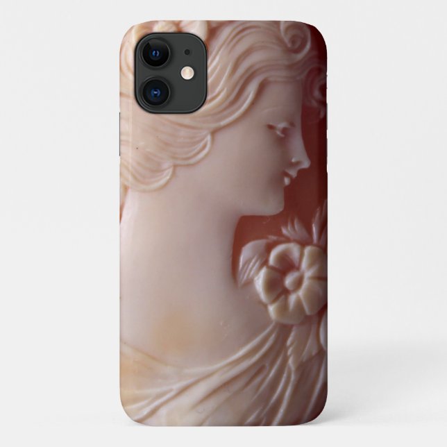 Funda De Case-Mate Para iPhone Elegante Cameo de Antigüedades Victorianas (Reverso)