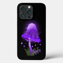 Funda Para iPhone 13 Pro Elegante Capa Inky Colgante Mushroom Purple