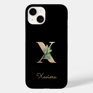 Funda Para iPhone 14 De Case-Mate Elegante carta de oro de monograma botánico X
