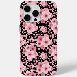Funda Para iPhone 15 Pro Max Elegante cerezo Blossom lindo patrón floral rosa