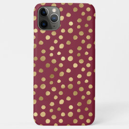Funda Para iPhone 11 Pro Max Elegante Cheetah Gold Burgundy Metallic