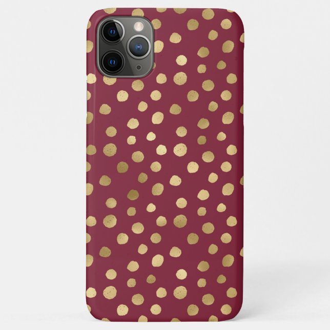 Funda De Case-Mate Para iPhone Elegante Cheetah Gold Burgundy Metallic (Reverso)