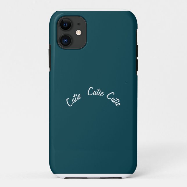 Funda De Case-Mate Para iPhone   Elegante Chic  Azul Teal (Reverso)