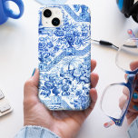 Funda Para iPhone X Elegante Chinoiserie azul y blanco vintage<br><div class="desc">Histórico y elegante patrón Chinoiserie azul y blanco restaurado a partir de textiles del siglo XVIII con flora exótica,  pagodas y hombres dedicados a compartir comidas y tuberías.</div>