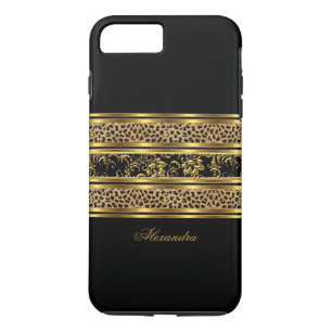 title_seo2 Elegante Clásico Floral Leopardo Dorado Negro