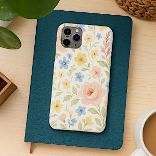 Funda Para iPhone 11 Pro Max Elegante Clásico Sencillo Patrón de Arte Floral Fr