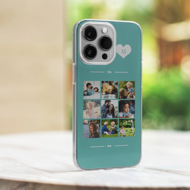 Funda De Case-Mate Para iPhone Elegante collage de fotografías en monograma 9 (Subido por el creador)