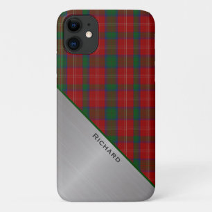 Funda Para iPhone 11 Elegante color rojo y verde y aspecto de aluminio