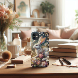 Funda Para iPhone 11 Elegante Conejo De Acuarela Pastel En Jardín De Fl