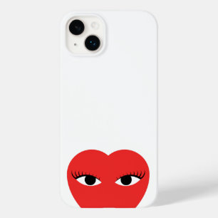 Funda Para iPhone 14 Plus De Case-Mate Elegante Corazón Rojo Cute con ojos en blanco