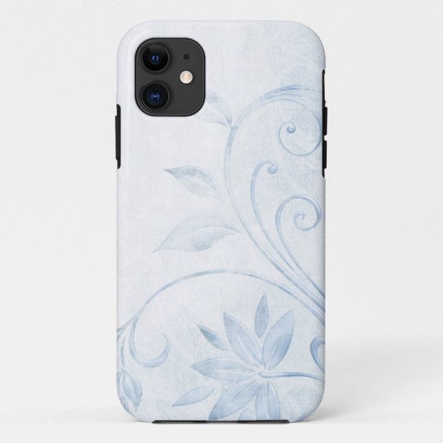 Funda De Case-Mate Para iPhone Elegante cosecha azul (Reverso)